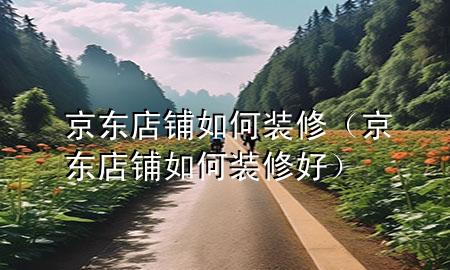 京東店鋪如何裝修（京東店鋪如何裝修好）