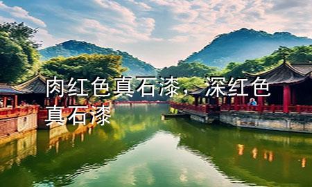 肉紅色真石漆，深紅色真石漆