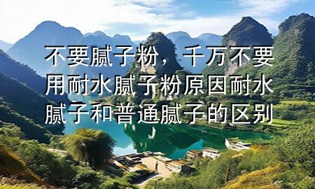 不要膩子粉，千萬不要用耐水膩子粉原因 耐水膩子和普通膩子的區(qū)別
