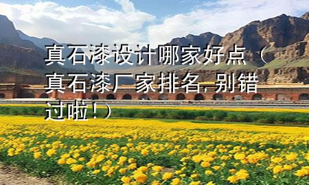 真石漆設(shè)計(jì)哪家好點(diǎn)（真石漆廠家排名,別錯(cuò)過(guò)啦!）