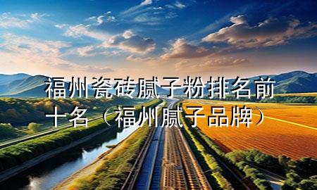 福州瓷磚膩子粉排名前十名（福州膩子品牌）