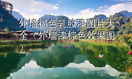 外墻褐色乳膠漆圖片大全（外墻漆棕色效果圖）