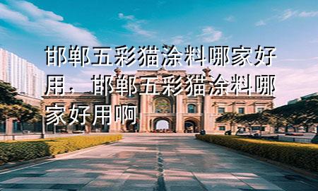 邯鄲五彩貓涂料哪家好用，邯鄲五彩貓涂料哪家好用啊