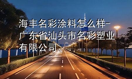 海豐名彩涂料怎么樣-廣東省汕頭市名彩塑業(yè)有限公司