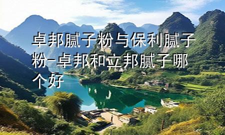 卓邦膩?zhàn)臃叟c保利膩?zhàn)臃?卓邦和立邦膩?zhàn)幽膫€(gè)好
