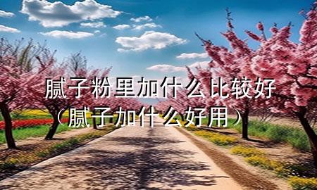 膩子粉里加什么比較好（膩子加什么好用）
