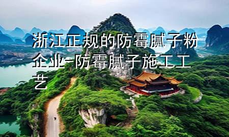 浙江正規(guī)的防霉膩子粉企業(yè)-防霉膩子施工工藝