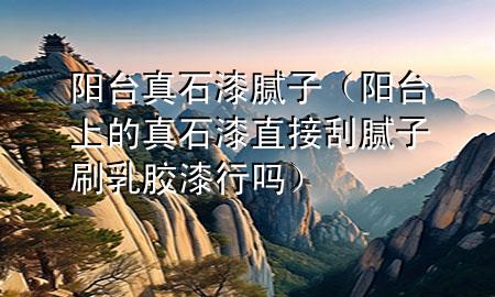 陽臺真石漆膩?zhàn)樱柵_上的真石漆直接刮膩?zhàn)铀⑷槟z漆行嗎）