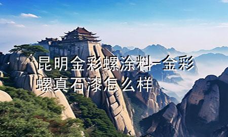 昆明金彩螺涂料-金彩螺真石漆怎么樣