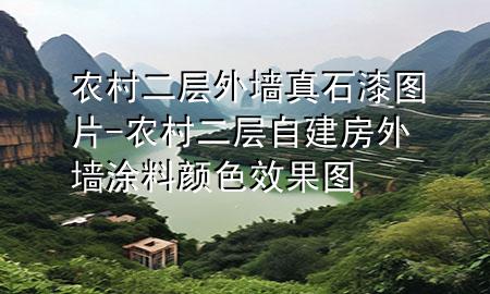 農村二層外墻真石漆圖片-農村二層自建房外墻涂料顏色效果圖