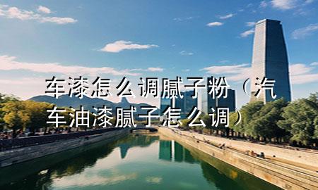 車漆怎么調(diào)膩子粉（汽車油漆膩子怎么調(diào)）