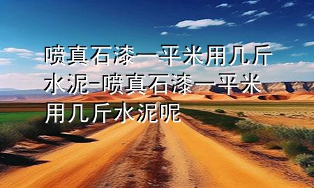 噴真石漆一平米用幾斤水泥-噴真石漆一平米用幾斤水泥呢