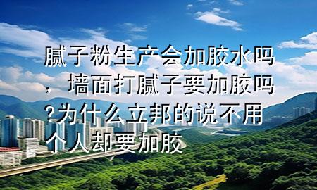 膩子粉生產(chǎn)會加膠水嗎，墻面打膩子要加膠嗎?為什么立邦的說不用個人卻要加膠