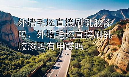 外墻毛坯直接刷乳膠漆嗎，外墻毛坯直接刷乳膠漆嗎有甲醛嗎