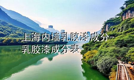 上海內(nèi)墻乳膠漆成分-乳膠漆成分表