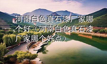 河南白色真石漆廠家哪個(gè)好（河南白色真石漆廠家哪個(gè)好點(diǎn)）