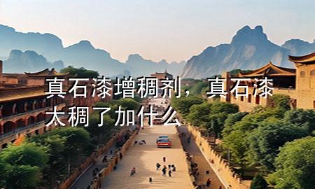 真石漆增稠劑，真石漆太稠了加什么