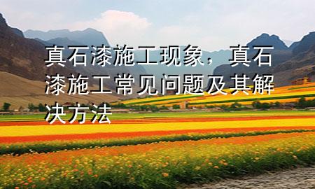 真石漆施工現(xiàn)象，真石漆施工常見問題及其解決方法