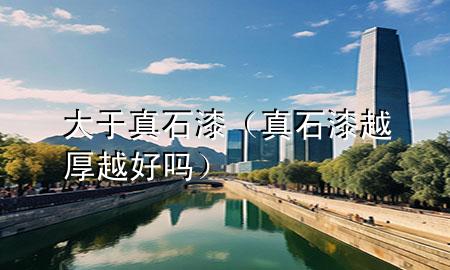 大于真石漆（真石漆越厚越好嗎）