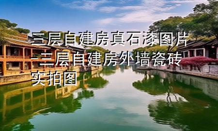 三層自建房真石漆圖片-三層自建房外墻瓷磚實拍圖