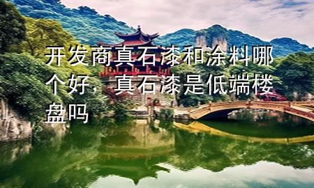 開(kāi)發(fā)商真石漆和涂料哪個(gè)好，真石漆是低端樓盤嗎