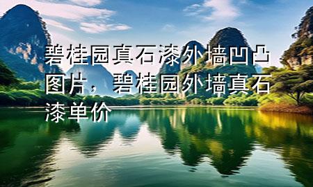 碧桂園真石漆外墻凹凸圖片，碧桂園外墻真石漆單價(jià)